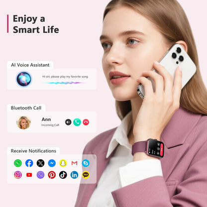 Blackview 2025 Fitness Tracker (Answer/Make Calls), Smart Watch for Men and Women with Heart Rate/SpO2/Sleep Monitor/2 Straps, 100+ Sports Modes, IP68 Waterproof Activity Tracker for Android/iPhone