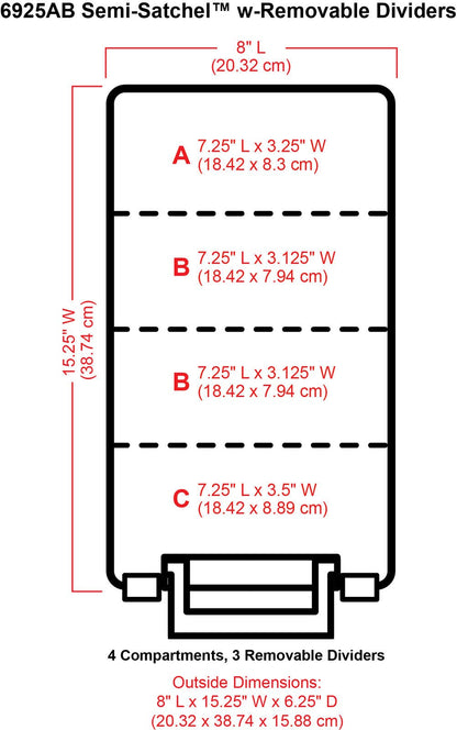ArtBin Semi Satchel Portable Craft Organizer with 3 Dividers - Clear Plastic Storage Case for Art & Craft Supplies