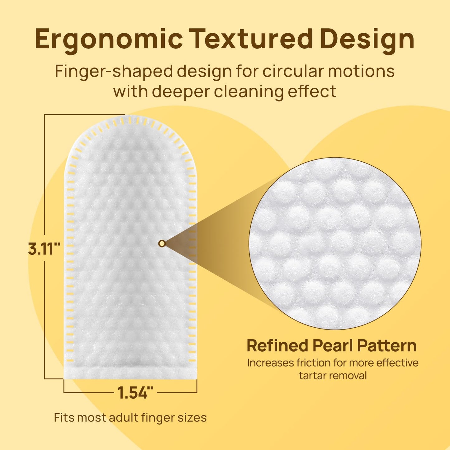 HICC PET Teeth Cleaning Wipes for Dogs & Cats, Remove Bad Breath by Removing Plaque and Tartar Buildup No-Rinse Dog Finger Toothbrush, Disposable Gentle Cleaning & Gum Care Pet Wipes, 50 Counts