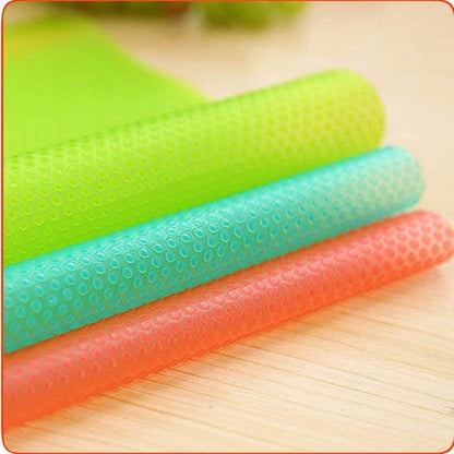 Aiosscd 7 PCS Shelf Mats Refrigerator Liners Washable Refrigerator Pads Fridge Mats Drawer Placemats Home Kitchen Gadgets Accessories Organization for Top Freezer(2green+2pink+3blue)