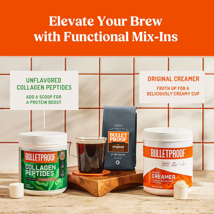 Bulletproof French Kick Dark Roast Whole Bean Coffee, 12 Ounces, Clean Coffee Tested for Toxins, Packaging May Vary