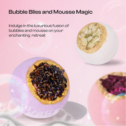 Bath Bombs for Women, Gift Set of 6 Fizzies Luxury Large Size with Real Flowers and Natural Organic Essential Oil, Self Care Gifts for Women, Mon, Daughter, Girlfriend, Kids,Pack of 6 (Multiple)