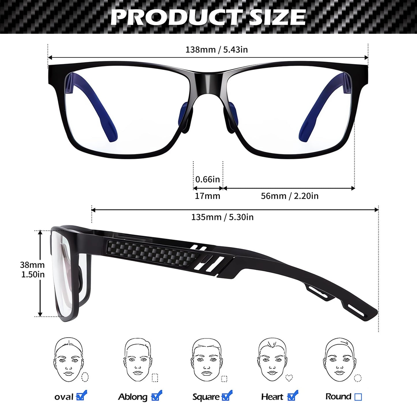 ANYLUV Blue Light Blocking Glasses Men Computer Gaming Glasses Lightweight Al-Mg Metal Anti Eyestrain Eye Protection