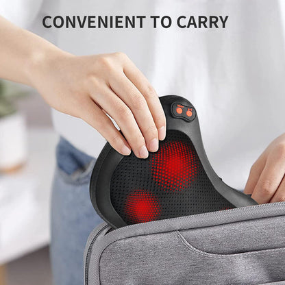 iKristin Back Massager, Shiatsu Neck Massager with Heat, Electric Back Massager for Shoulder, Back, Leg, Deep Tissue Kneading Massage to Relief Muscles, Massage Pillow for Mom/Dad/Women/Men