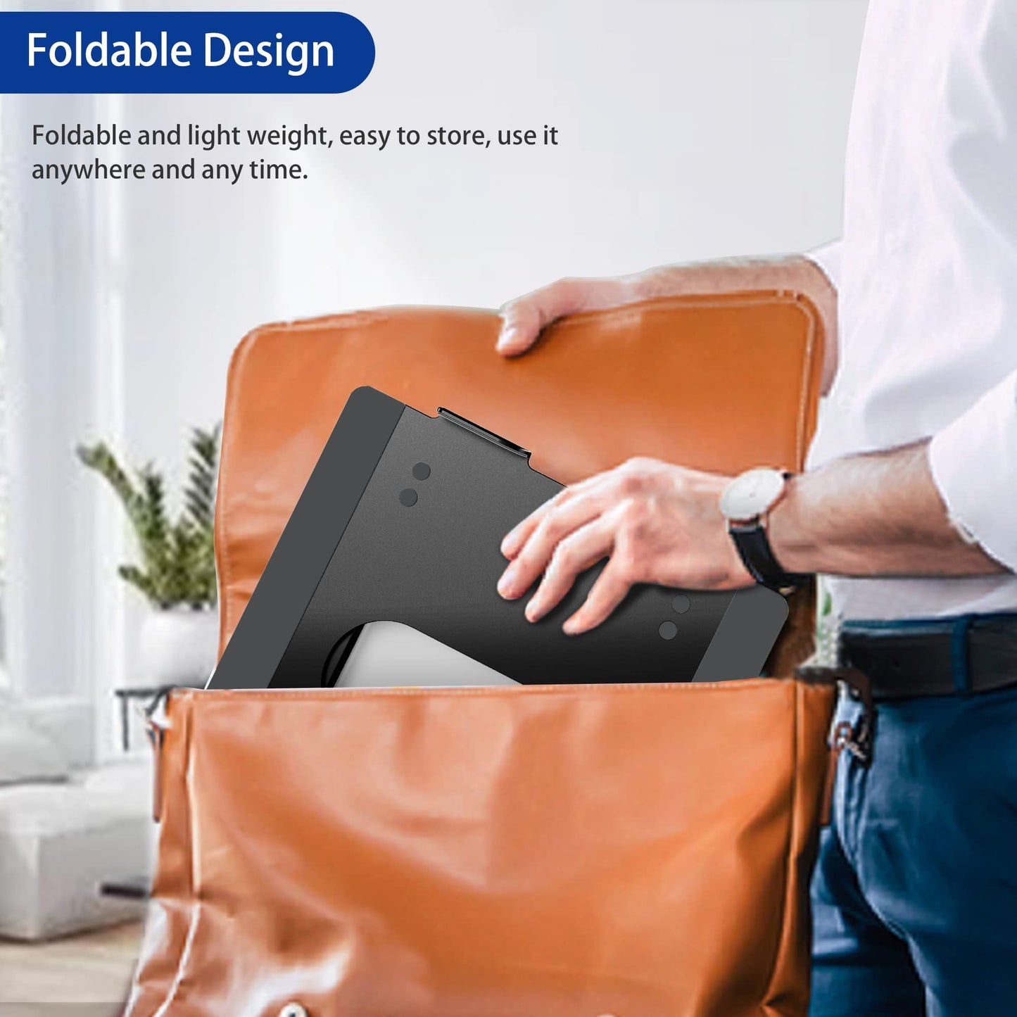 BESIGN LS10 Aluminum Laptop Stand, Ergonomic Adjustable Notebook Stand, Computer Holder Compatible with Air, Pro, Dell, HP, Lenovo More 10-14" Laptops, Black