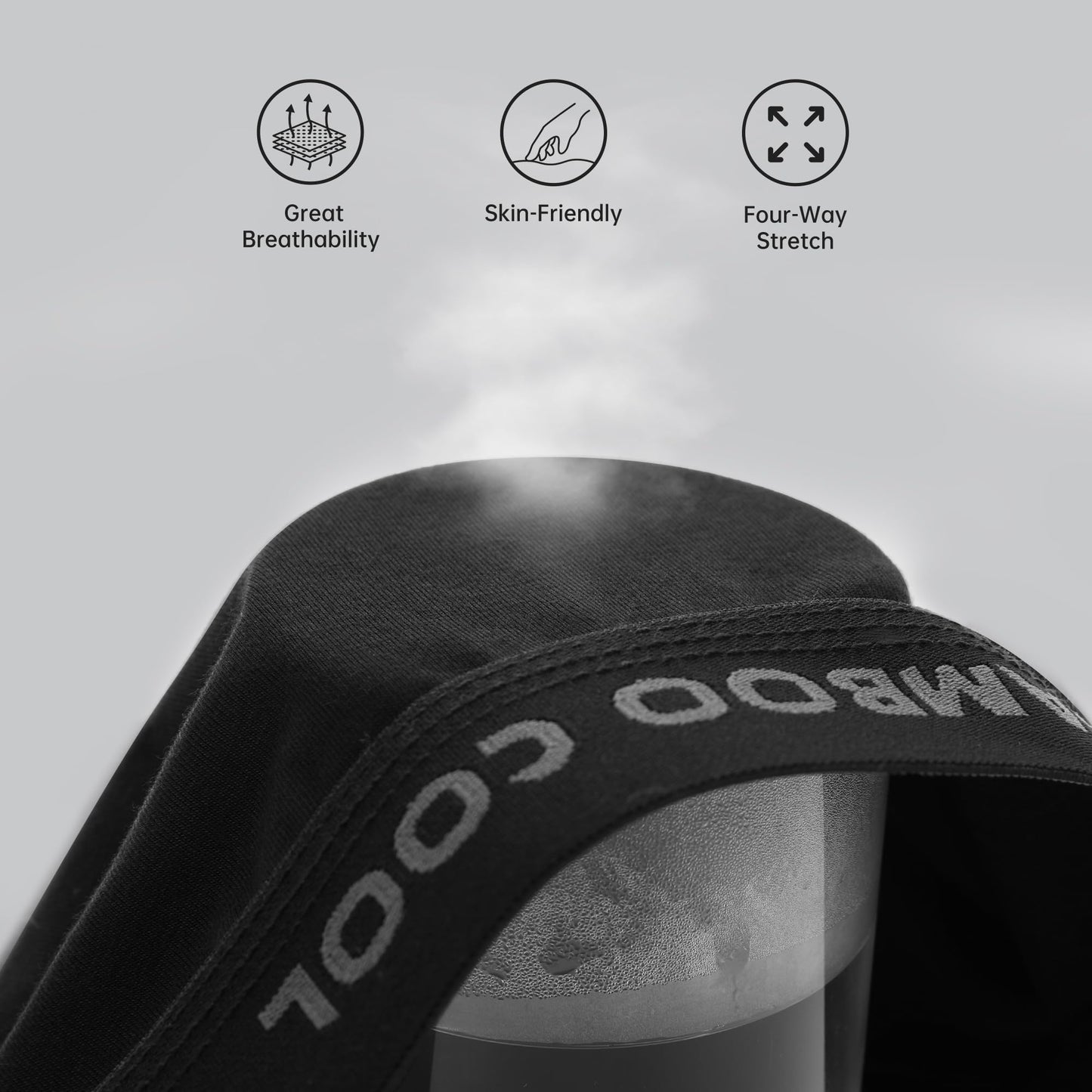 BAMBOO COOL Men's Ultra Breathable Underwear,No Riding Up Boxer Briefs with ComfortFlexible Waistband,Multipack