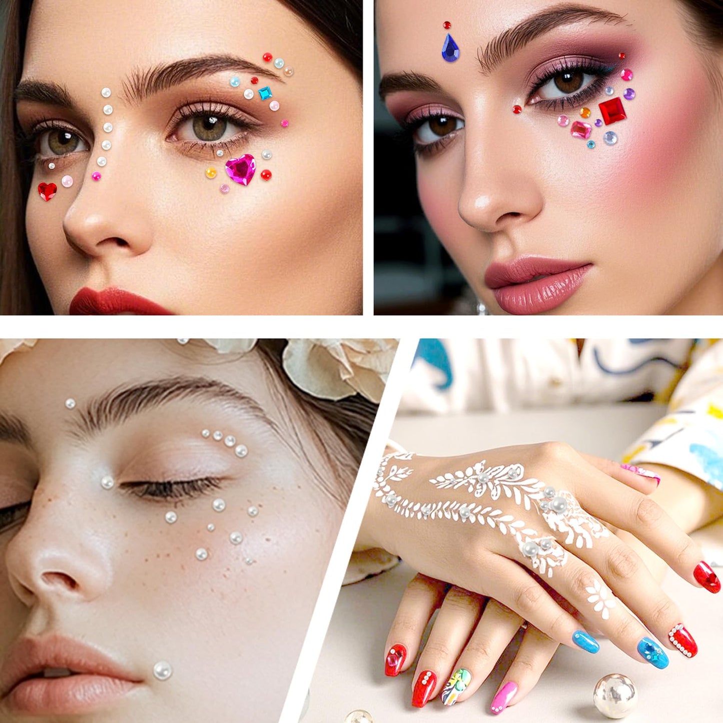 2774pcs Gem Stickers Jewels for Crafts - Self Adhesive Rhinestone Jewel Stickers, Stick on Gems Rhinestones for Crafts, Acrylic Bling Heart Stickers, Craft Supplies for Kids