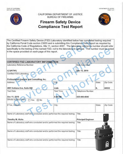 Bison Fingerprint Trigger Lock, Biometric Gun Locks Fit Most Handguns and Rifles 360° Touch 1 Second Unlock - Easy to Use - Including USB Charge Cable, Keys, and Product Instructions CA DOJ Approved