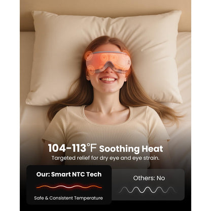 BOB AND BRAD Eye Massager FSA Eligible/HSA Eligible, EyeOasis 2 Heated Eye Mask for Migraines with Music, Smart Migraine Massager Reduce Dry Eyes Improve Sleep, Birthday Gifts for Women Men Mom Dad