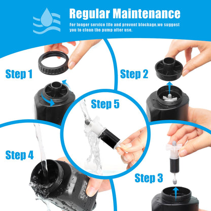 AQQA Aquarium Gravel Cleaner, 6-in-1 Electric Fish Tanks Gravel Vacuum Cleaner Set for Remove Dirt, Change Water, Wash Sand, Water Shower, Water Circulation (20W, 320GPH)