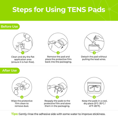 AUVON TENS Unit Pads Electrode Patches with Upgraded Self-Stick Performance and Skin-Friendly Design for Electrotherapy