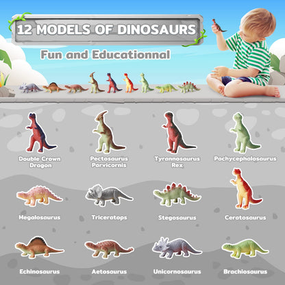 CalmNFiz Bath Bombs with Surprise Dinosaur Toys Inside, 12 Pack Organic and Natural Bubble Bath Bombs, Stocking Stuffers for Kids, Bath Bomb Set for Her/Him,Mothers Day Presents for Mom