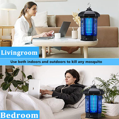 Bug Zapper for Outdoor,Mosquito Zapper, Waterproof Electric Mosquito Zappers, Insect Killer lamp, Electronic Fly Zapper for Backyard, Patio,Garden,Sport Fields Home（4200v,10ft Cord）