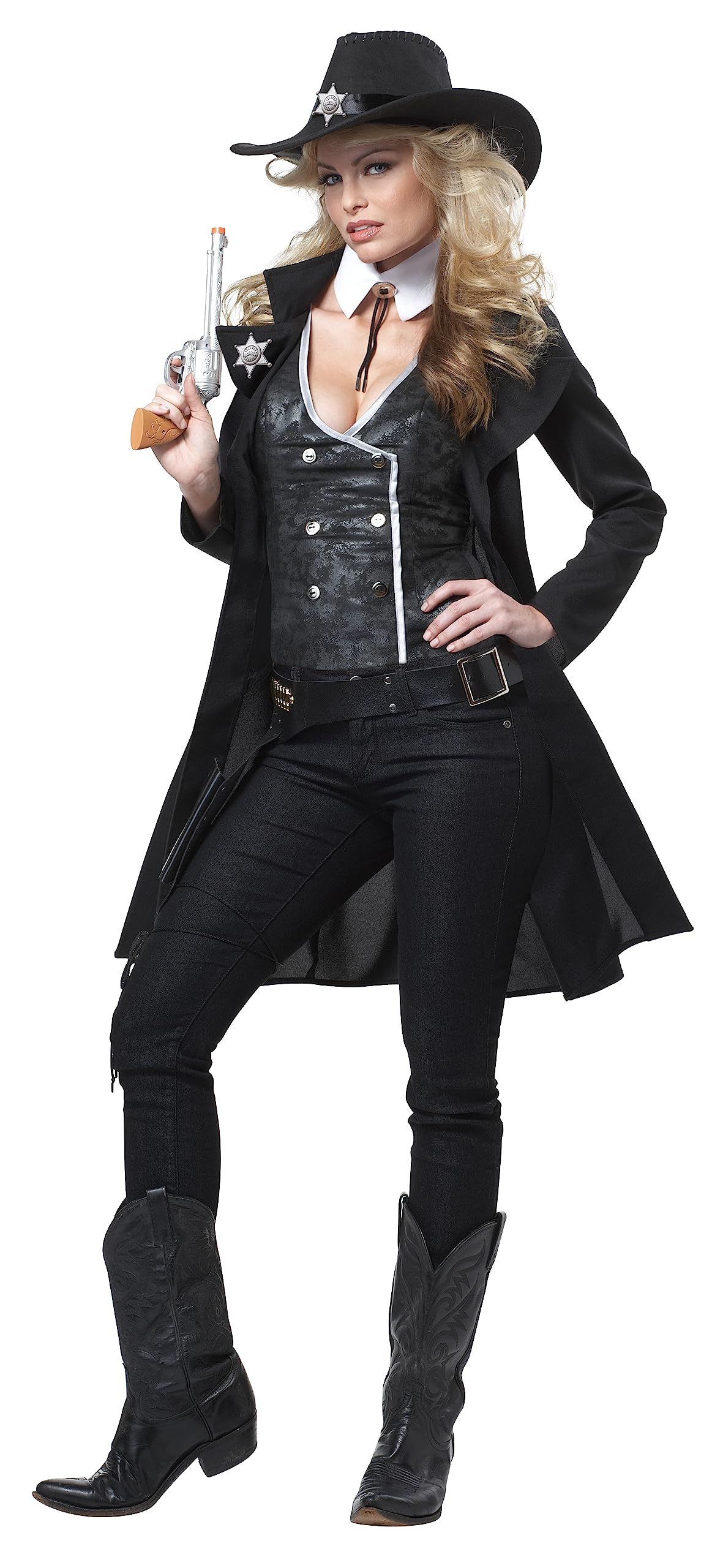 California Costumes Round Em Up Cowgirl Costume (Large, Black)