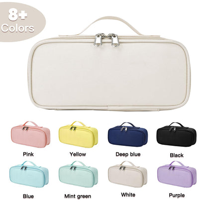 Hsmihair Big Capacity Pencil case pencil Bag Multifunctional Pencil Pouch with Compartmens, pencil box for girls boys Stationery Bag Pencil case Pouch Cosmetic 2100ML (White)