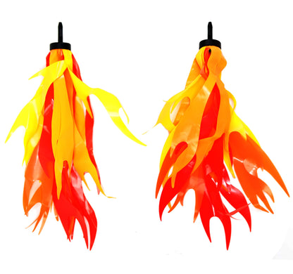 Iconikal Bicycle Scooter Handlebar Flame Streamers, 10-Inch Kids Bike Streamers, Easy Install