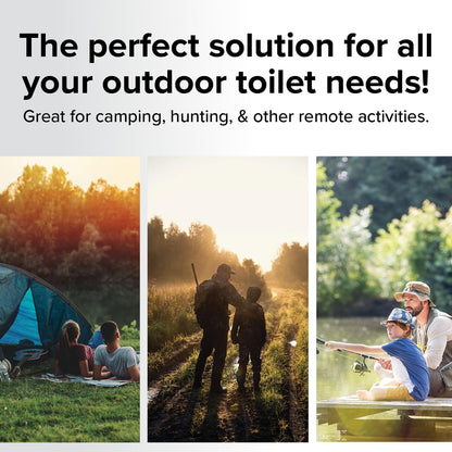 Camco Portable Toilet Bucket - Features 3 Bag Liners for Easy Clean Up & Attached Carry Handle - Includes Seat and Lid Attachment (41549)