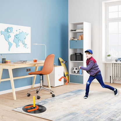 Win SPORTS Rubber Horseshoes Game Set for Outdoor Indoor Games,Beach Games - Perfect for Backyard and Fun for Kids and Adults! (Orange&Blue)