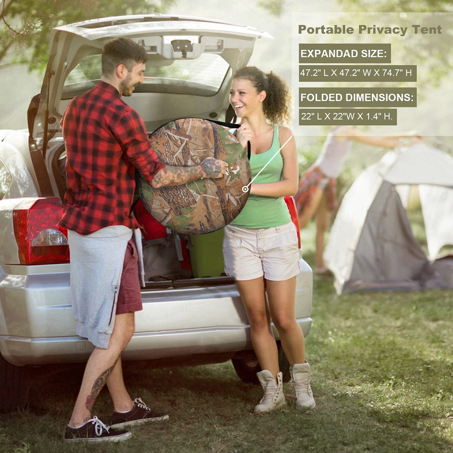 anngrowy Pop Up Privacy Tent for Shower Portable Outdoor Camping Bathroom Toilet Changing Dressing Room Privacy Shelters Room for Hiking and Beach Sun Shelter Picnic Fishing– UPF40+ Waterproof