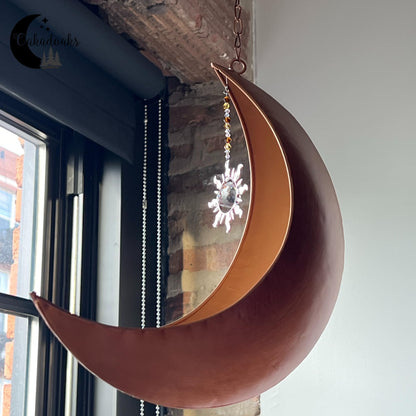 Hanging Moon Planter - Moms Day Gifts for Women - Moon Room Decor - Unique Planters for Succulents,Air Plant, Cactus, Artificial Plants- Plant Lover Gifts - Boho,Hippie, Witchy, Birthdays Gifts