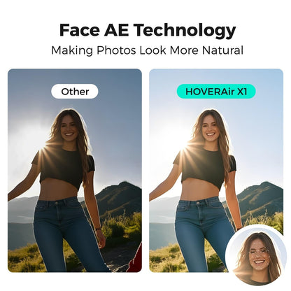 HOVERAir X1 Drone with Camera, Self-Flying Camera Drone with Follow Me Mode, Foldable Mini Drone with HDR Video Capture, Palm Takeoff, Intelligent Flight Paths, Hands-Free Control Black (Combo)