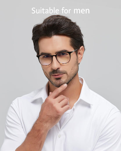 ANRRI Blue Light Blocking Glasses Anti Eye Strain Computer Glasses Filter UV400 Lightweight Frame Eyeglasses for Women Men