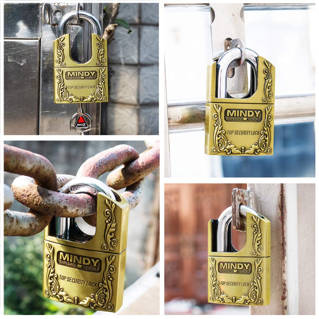 3 Keys 40mm Heavy Duty Warehouse Shrouded Hardened Keyed Padlock Top Security Lock