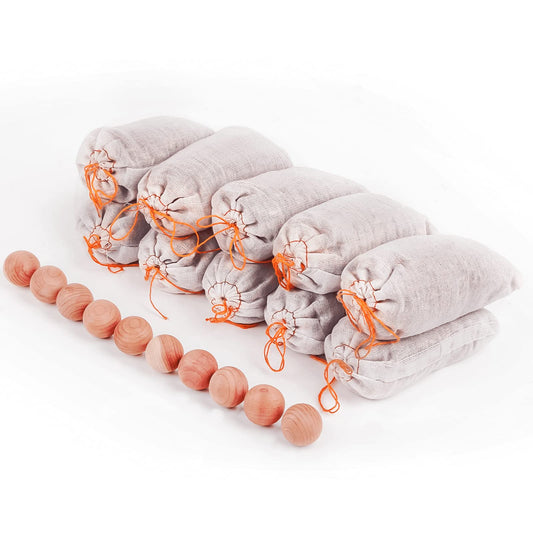 Homode Cedar Bags and Sachets - Aromatic Cedar Wood Blocks and Shavings for Clothes and Shoes Storage, Ideal for Closets and Drawers, 20 Pack