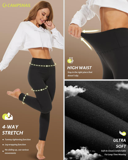 CAMPSNAIL Workout Biker Shorts Women - 3'/5' High Waisted Tummy Control Spandex Booty Volleyball Gym Shorts for Yoga Dance