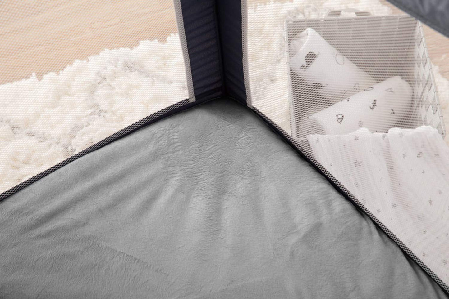 American Baby Company Heavenly Soft Chenille Fitted Pack N Play Playard Sheet 27" x 39", Warm and Cozy Chenille Pack and Play Sheet, Gray, for Boys and Girls, Fits Most Mini Crib Mattresses