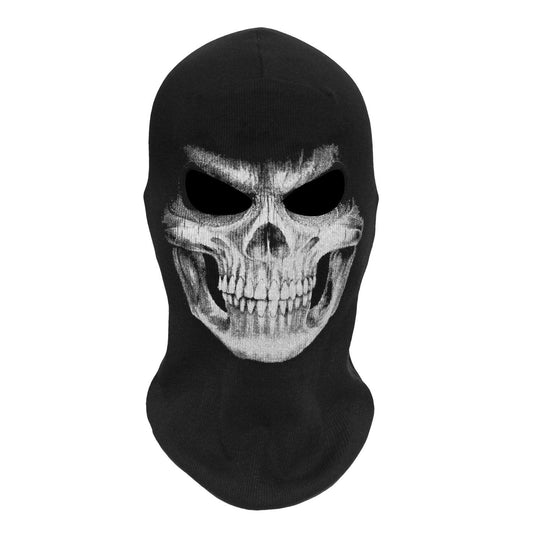 AXBXCX Scary Skeleton Skull Balaclava Ghost Death Face Mask Headwear Protection for Motorcycle Cycling Skiing Snowboarding Cosplay Costume Halloween Party Winter Summer Black Grim03