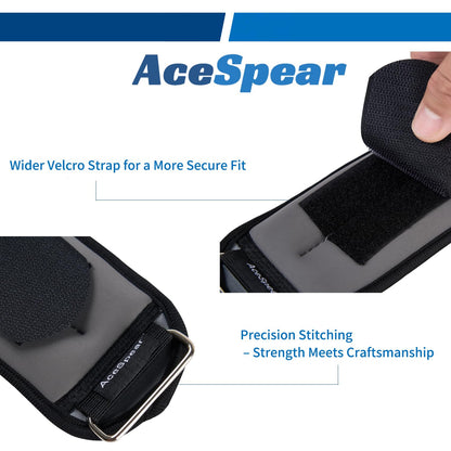 AceSpear Ankle Weights Sets for Men Women Kids 1lb 2lb 3lb 4lb 5lb Leg Weights Arm Wrist Weights Gym for Foot Exercise Training Workout Walking Jogging Yoga (Gray, 3 lbs x 2)