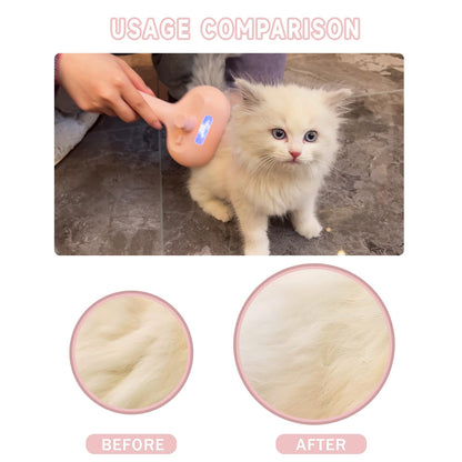 3 in 1 Cat Steam Brush - Pet Spray Hair Removal Comb for Shedding & Grooming - Water Brush for Cats Dogs - One-Click Release Button - Steam Brush for Dogs, Pet Steam Brush for Dog