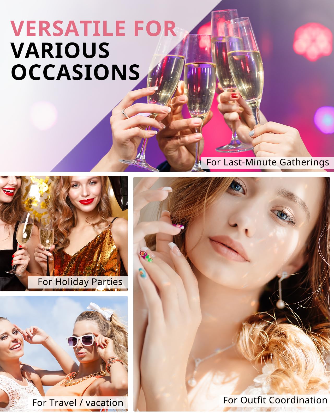 AIRSEE Semi Cured Gel Nail Strips Kit(Blood Moon)-Works with Any UV Nail Lamps Light,Halloween Long Lasting, Easy to Apply & Remove - Includes 20Pcs 2 Prep Pads, Nail File & Wooden Stick