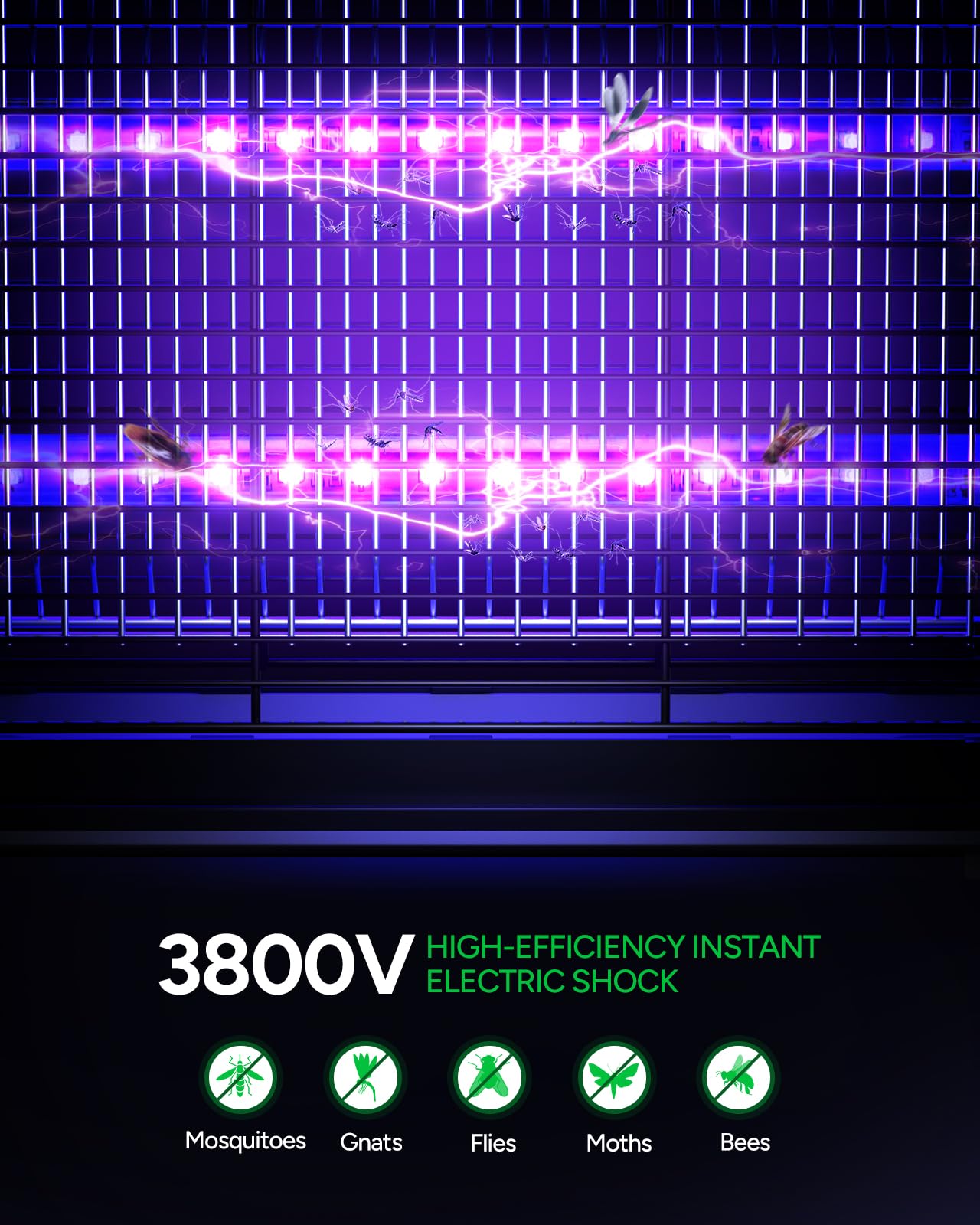 Buzbug LED Bug Zapper Outdoor Indoor, Durable 10 Years Lifespan Lamp,Portable Camping Mosquito Zapper, Fly Trap Mosquito Trap-MA015C