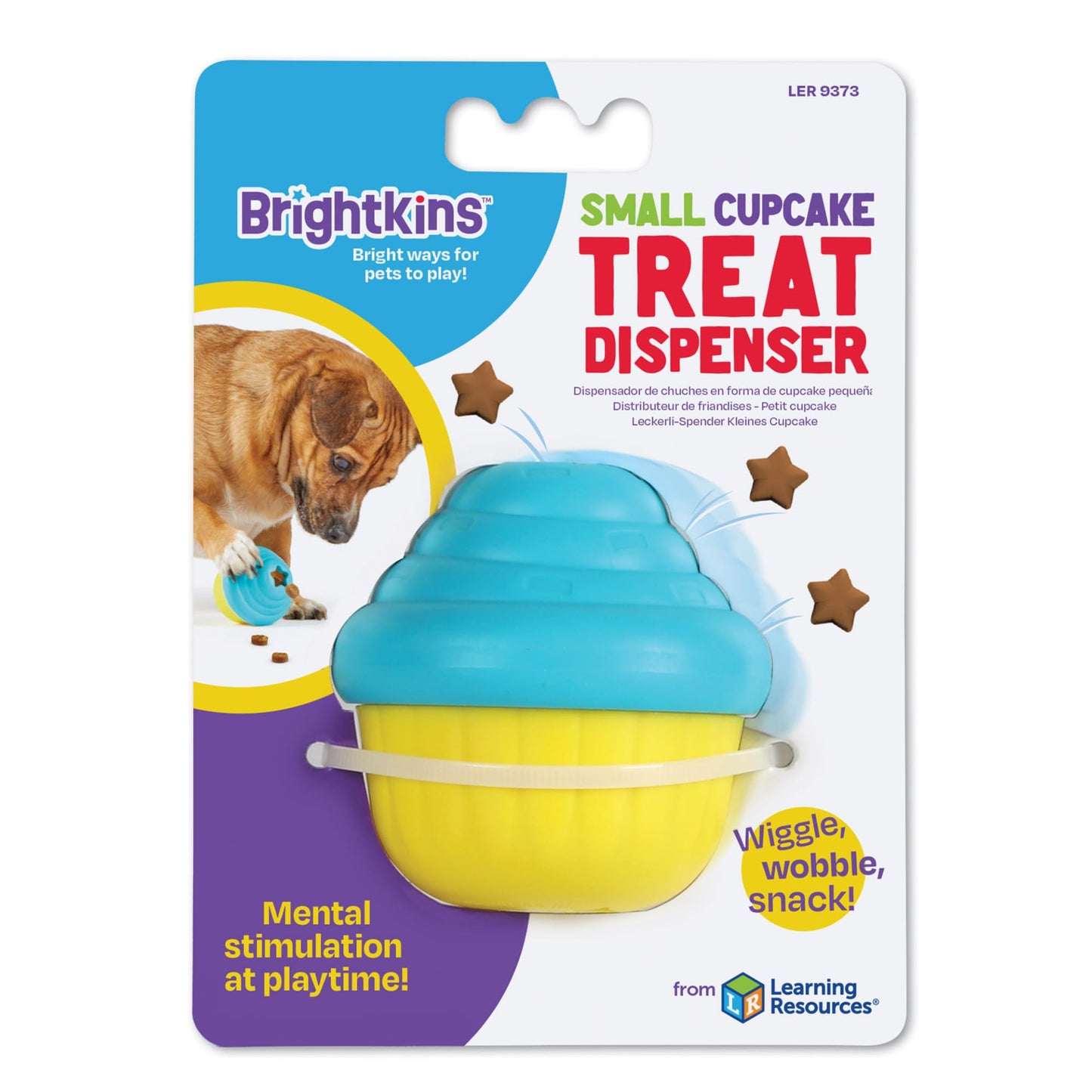 Brightkins Small Cupcake Treat Dispenser for Dogs - Enrichment Dog Birthday Toy for All Breeds, Interactive Gift for Puppies