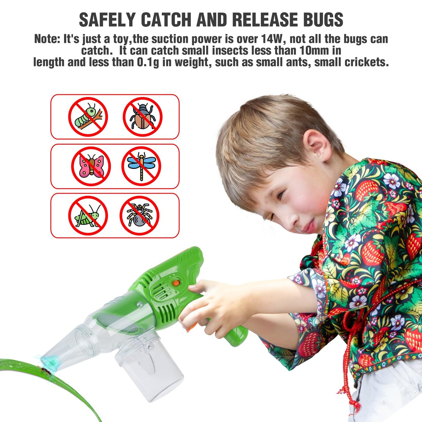 Bug Catcher Kit for Kids, Bugs Toys for Kids 3-5, Bug Vacuum Catching Kit, Critter Keeper Habitat, Insect Collection Terrarium, Summer Outside Toys for Toddlers 1-3 4 5 6 7 8+ Boys Gift