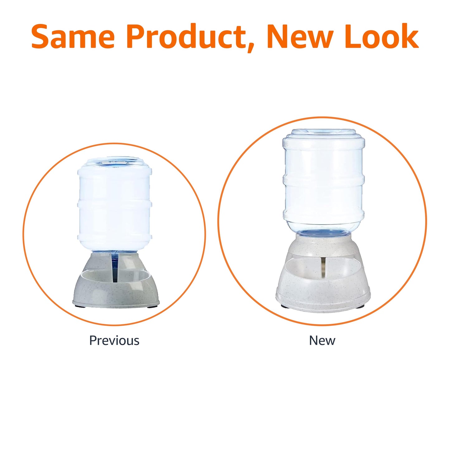 Amazon Basics Gravity Pet Water Dispenser for Cat, Dog, 1 gallon Capacity, Small, Gray