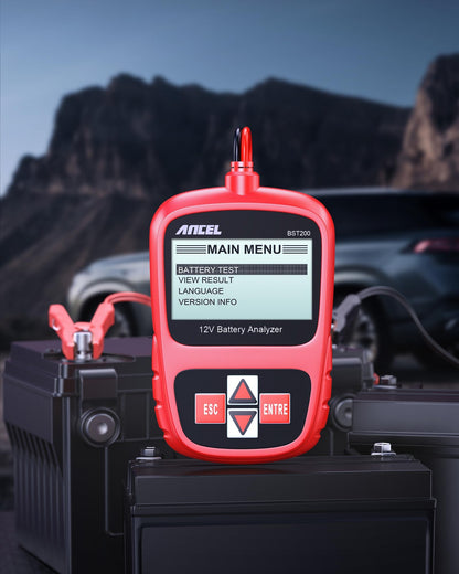 ANCEL BST200 Car Battery Tester 12V Automotive, 100-1100 CCA Battery Load Tester Tool, Auto Battery Analyzer Digital Tester for Car Truck Motorcycle SUV Boat and More