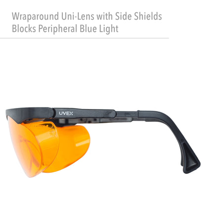 Honeywell Uvex Ademco Skyper Blue Light Blocking Computer Glasses with SCT-Orange Lens (S1933X)