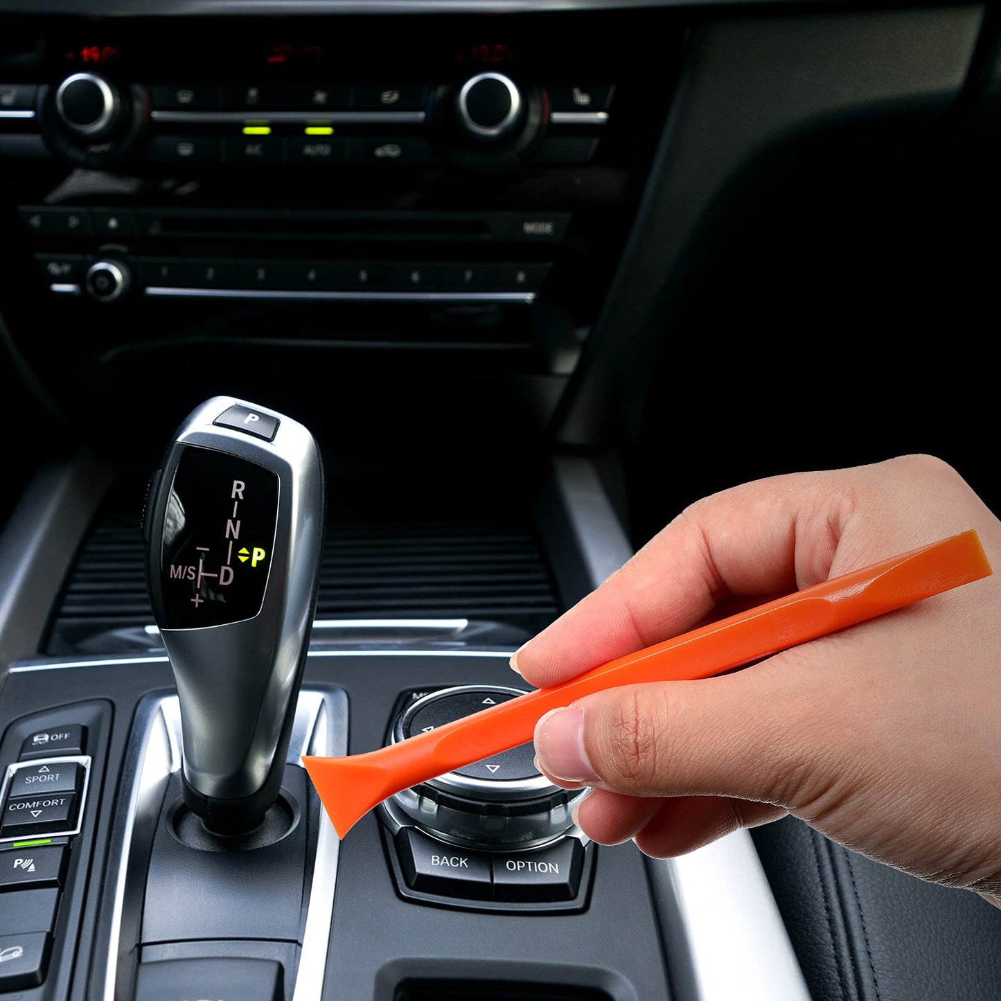 9 Pieces Plastic Scraper Tool Scratch Free Crevice Cleaning Sticker Remover Tool Multipurpose Non Scratch Scrapers for Tight Spaces, Kitchen, Crevices, Auto Detailing, Paint