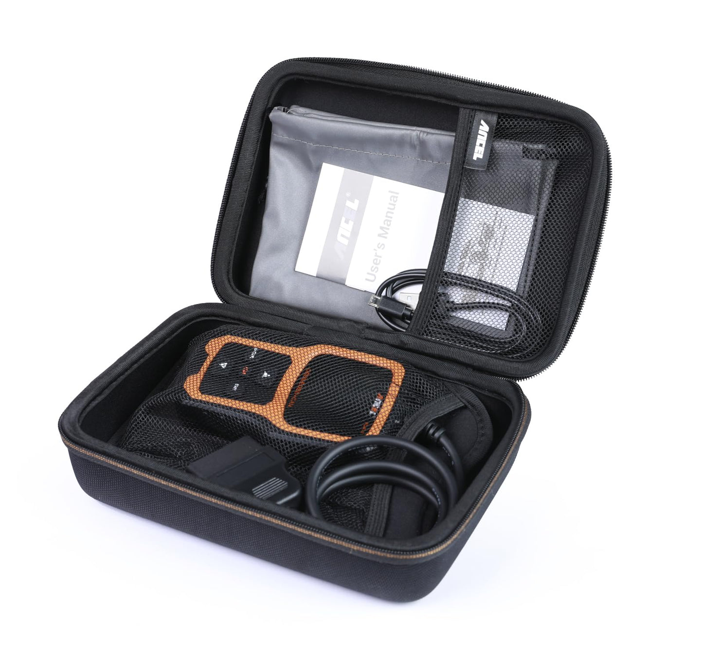 ANCEL Large Protective Case for OBD2 Scanner and Code Reader, Diagnostic Scan Tool Battery Tester, Storage Box (L) Compatible with ANCEL Products