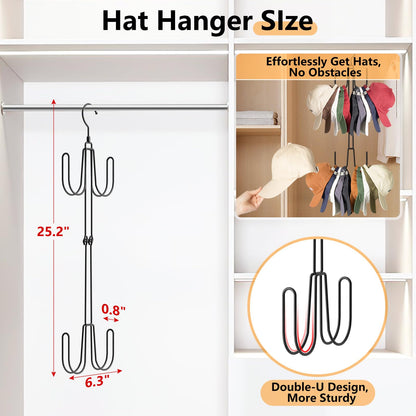 Hat Hangers for Closet, Stainless Steel Hat Organizer, Hat Racks for Baseball Caps, Cap Organizer for Baseball Caps, 1 Pack Brand: NANATI
