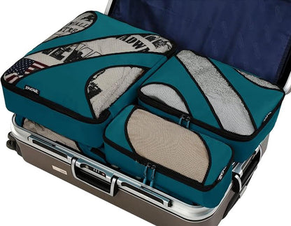BAGAIL 6 Set Packing Cubes,Travel Luggage Packing Organizers(6Set Teal)