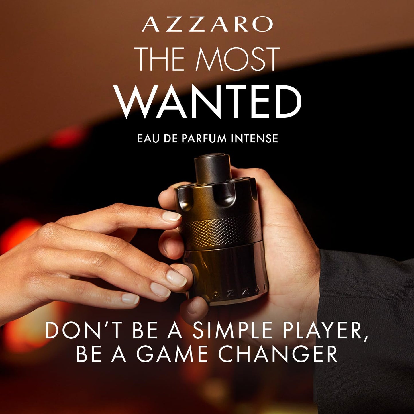Azzaro The Most Wanted Eau de Parfum Intense - Woody & Seductive Mens Cologne - Fougère, Ambery & Spicy Fragrance for Date Night - Lasting Wear - Luxury Perfumes for Men - Full Size, 3.3 Fl. Oz