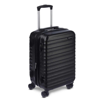 Amazon Basics 21" Hardside Carry-On Luggage, Hardshell Suitcase With Wheels, Expandable For Up to 25% More Space, With Scratch-Resistant Surface, Four Multi-directional Wheels, Black