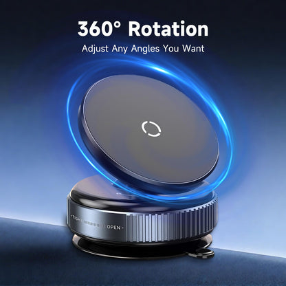 2025 Upgraded Vacuum Magnetic Phone Holder for Car and Gym, 360° Rotatable Mount for iPhone 16e 16 Pro Max 15 14 13 12 & Android, Perfect for Smooth Surfaces, Makeup, Shower
