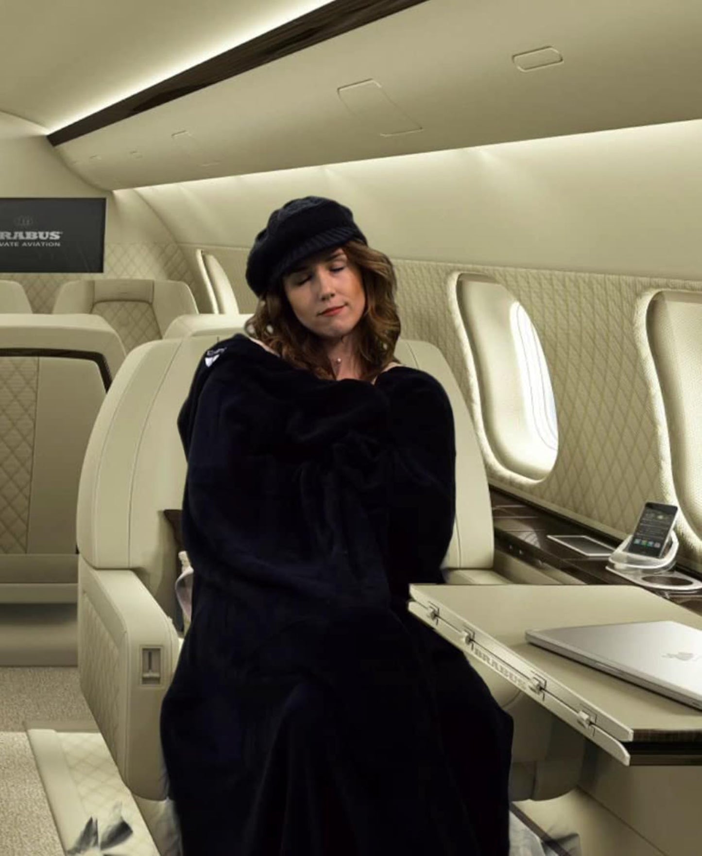 BlueHills Travel Blanket Pillow in Mini Soft Packable Case Premium Plush Airplane Blanket in Portable Compact Pack with Luggage Belt and Carabiner Long Flight Throw Essentials Lightweight- Black M05