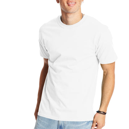Hanes Mens Beefyt T-shirt, Heavyweight Cotton Crewneck Tee, 1 Or 2 Pack, Available In Tall Sizes Fashion-t-shirts, White - 1 Pack, Medium US