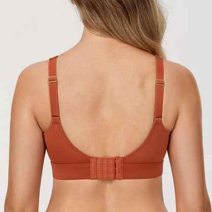 AISILIN Women's Wireless Bra Plus Size Full Coverage Seamless Unlined Comfort Pumpkin 38DD